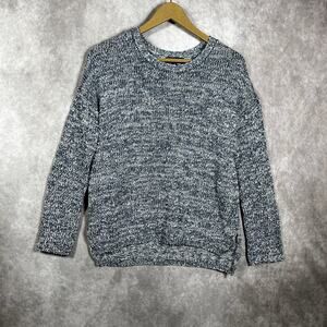 Two Sisters Sweater Women Small Gray Chunky Knit Crew Neck Long Sleeve‎ Pullover